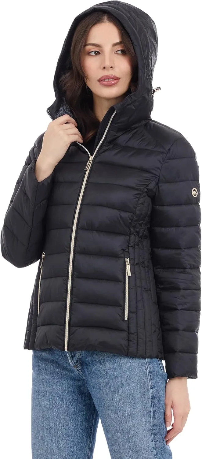 Michael Kors Women's Hooded Packable Puffer Jacket