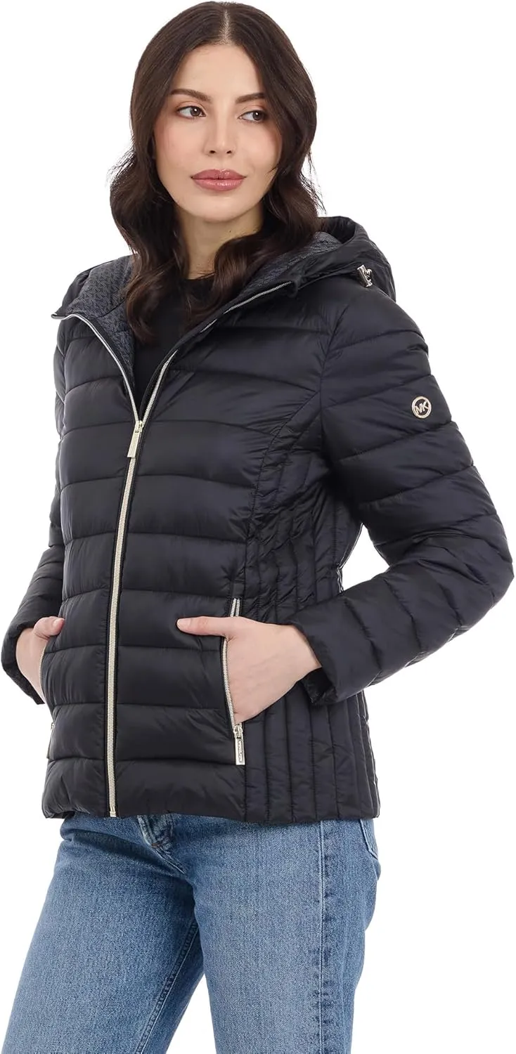 Michael Kors Women's Hooded Packable Puffer Jacket
