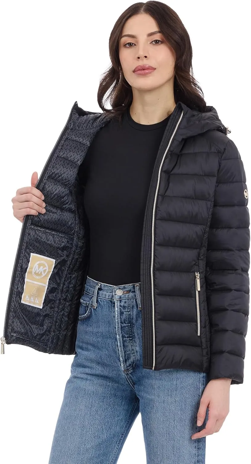 Michael Kors Women's Hooded Packable Puffer Jacket