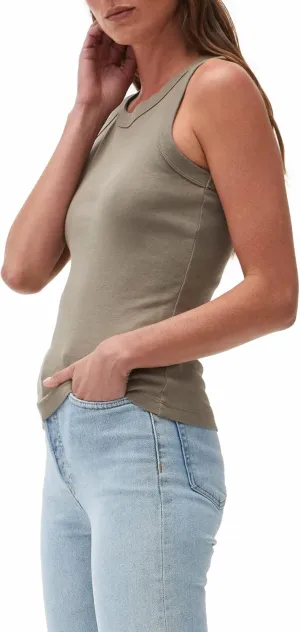 Michael Stars Women's Paloma Wide Binding Cotton Tank Top - Everyday Basic