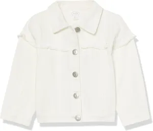 Mud Pie Girl White Denim Jacket
