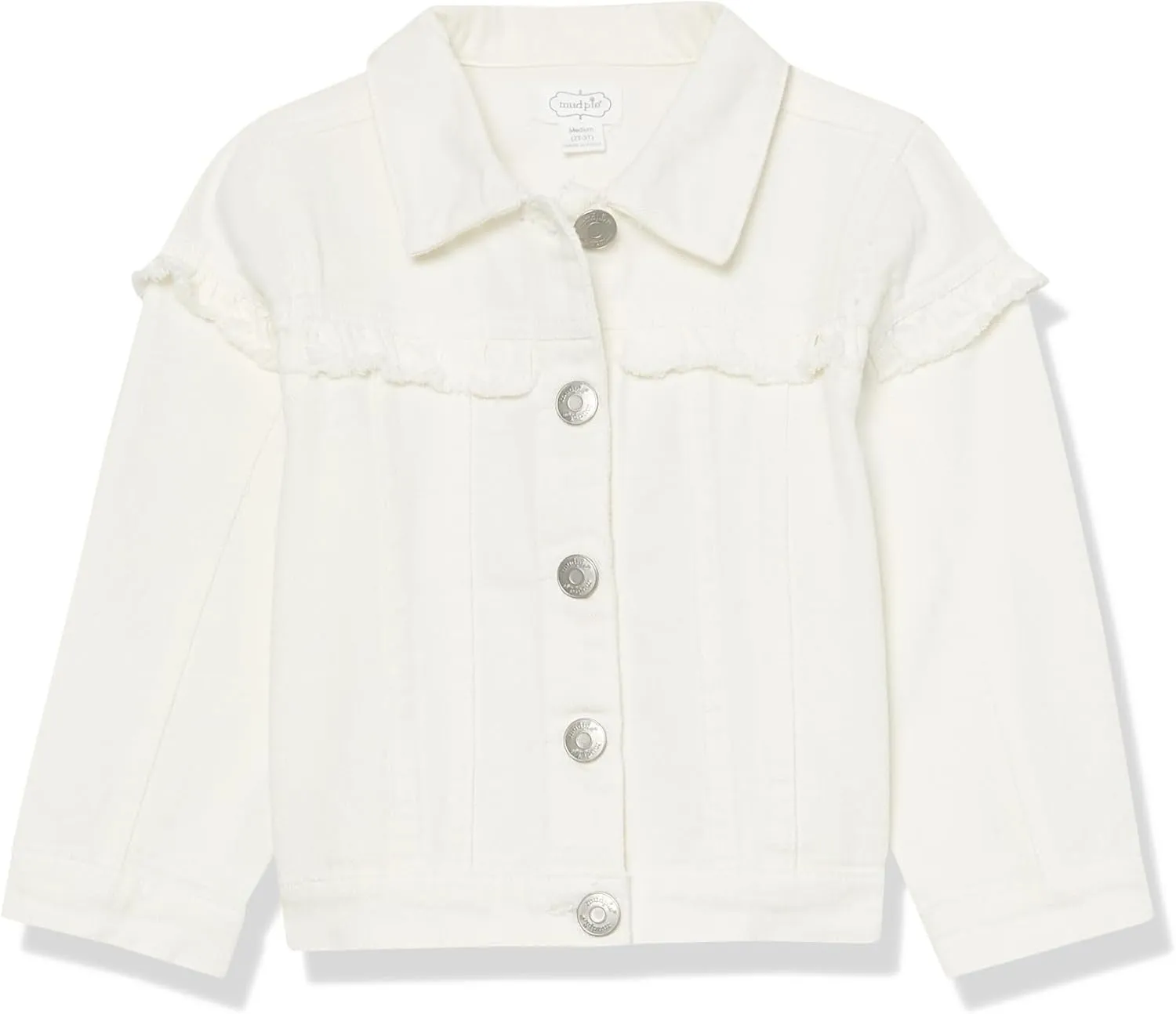 Mud Pie Girl White Denim Jacket