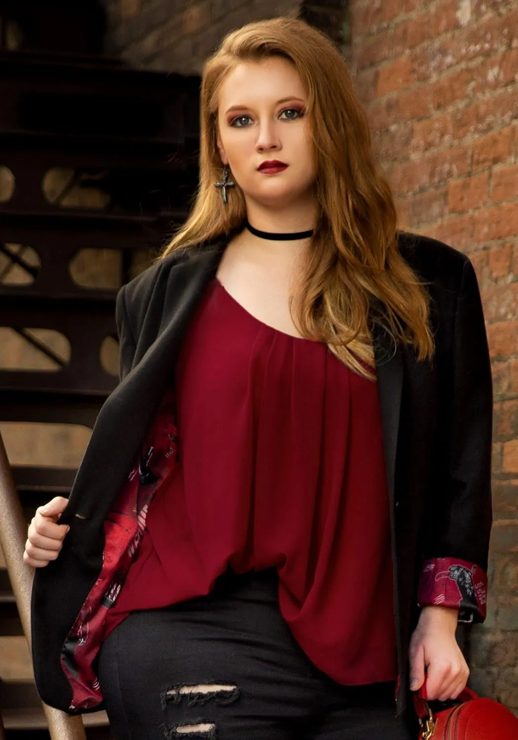 Nightmare on Elm Street Adult Freddy Kreuger Blazer for Women, Modern Style Black Nightmare on Elm Street Blazer