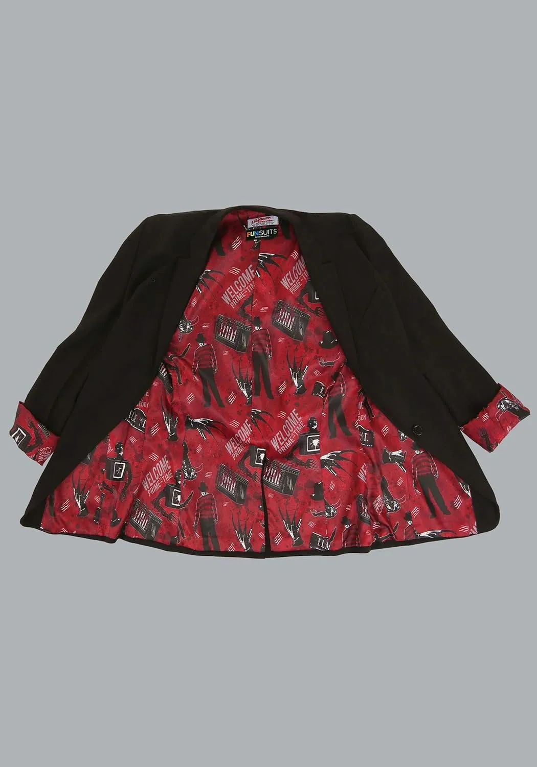 Nightmare on Elm Street Adult Freddy Kreuger Blazer for Women, Modern Style Black Nightmare on Elm Street Blazer