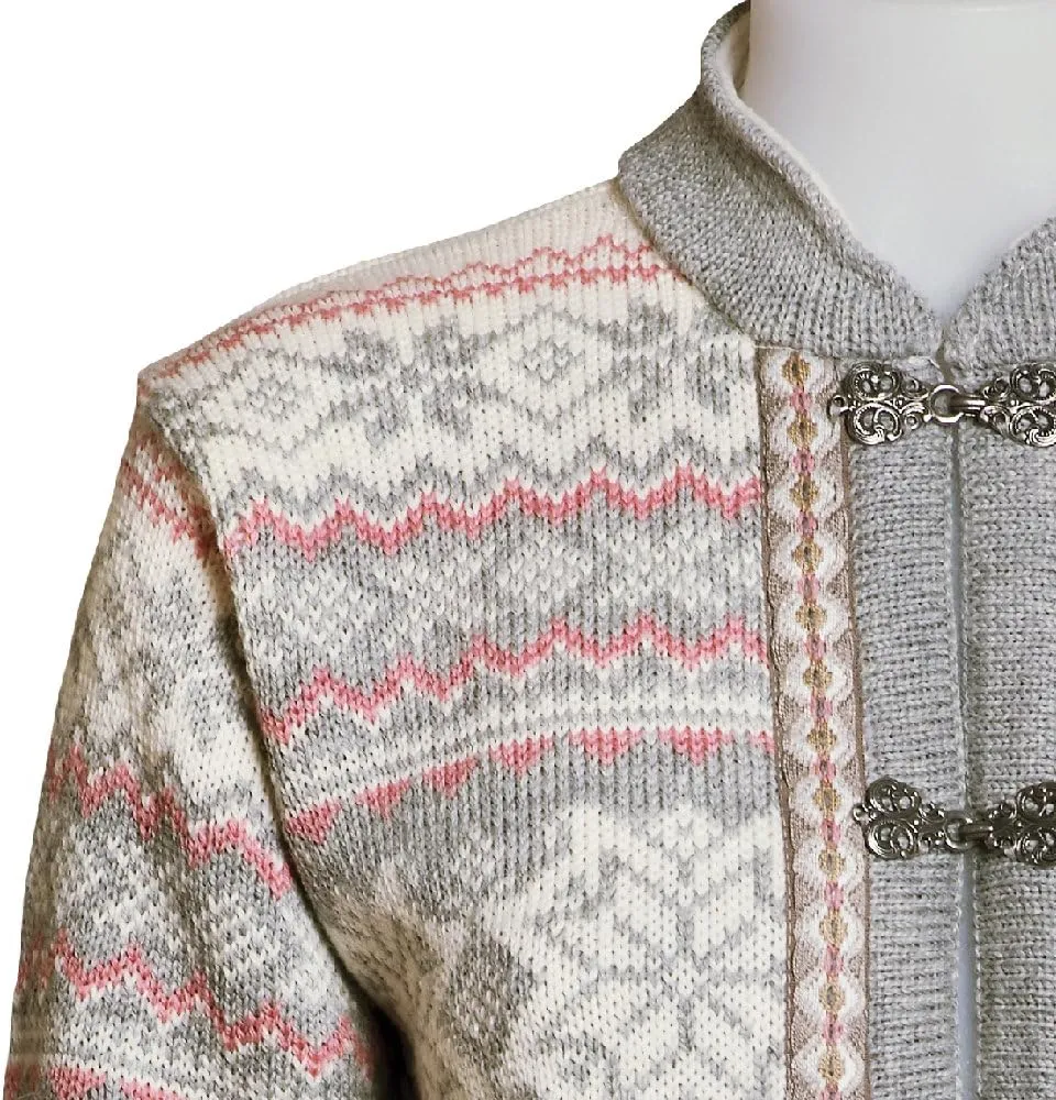 Norlender Norwegian 100% Wool Voss Cardigan Sweater w/Free 100% Wool Ski Cap