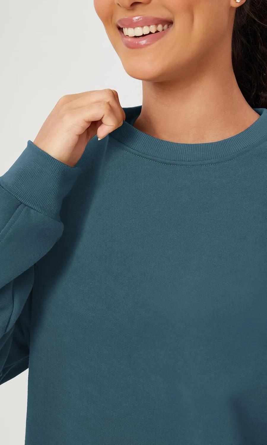 ODODOS Women's Fleece Lined Oversized Sweatshirts Long Sleeve Crew Neck Pullover Top