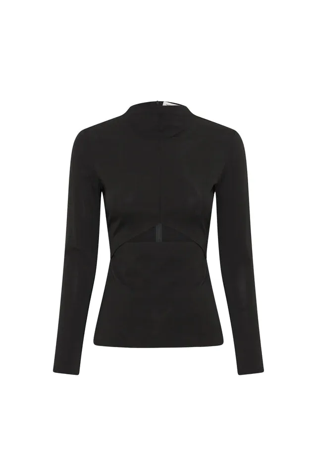 Olea Long Sleeve Top Black
