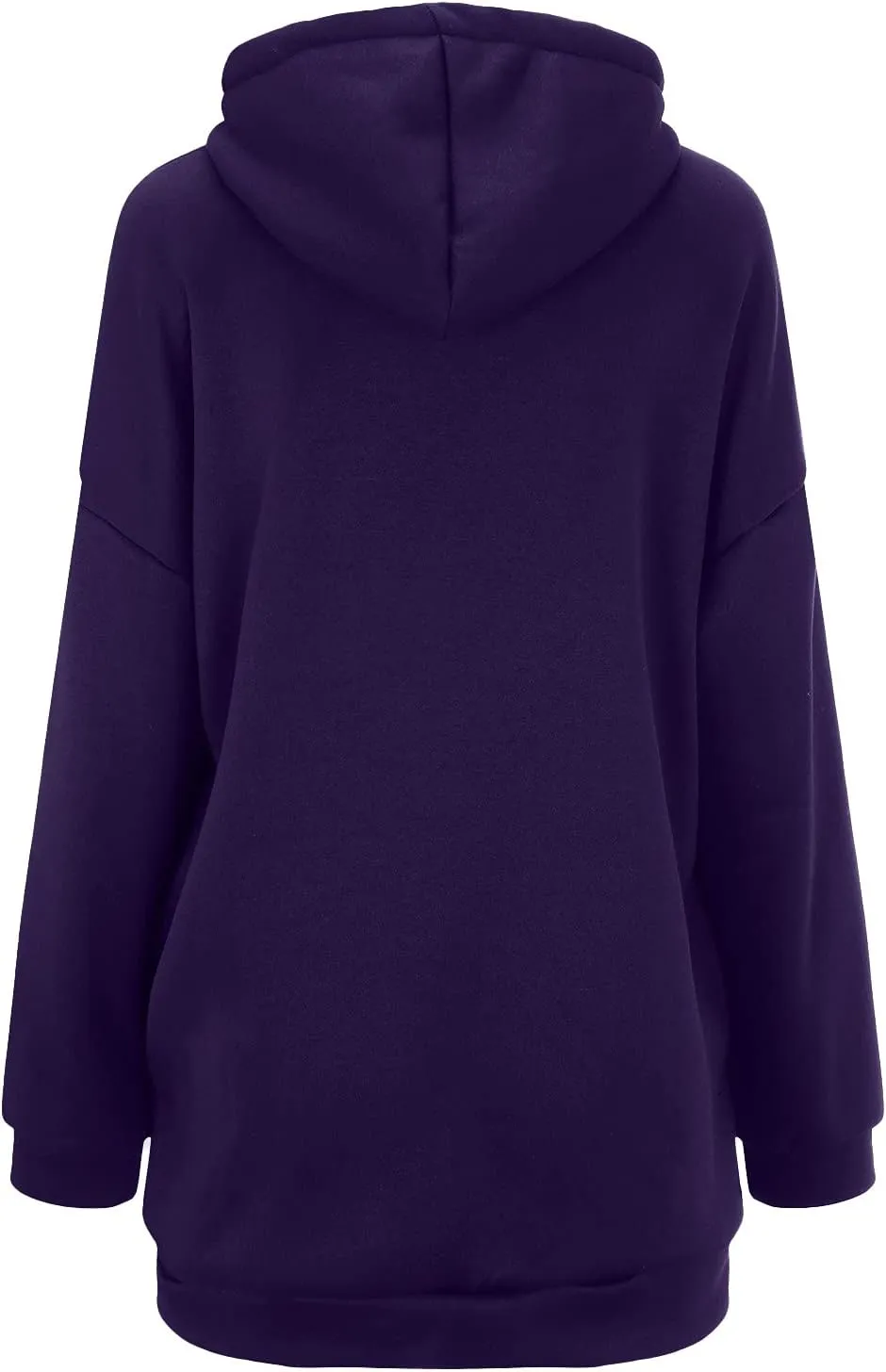 Oversized Hoodies for Women Fall Zip up Hooded Sweatshirts Casual Soild Color Long Fleece Jacket with Pockets