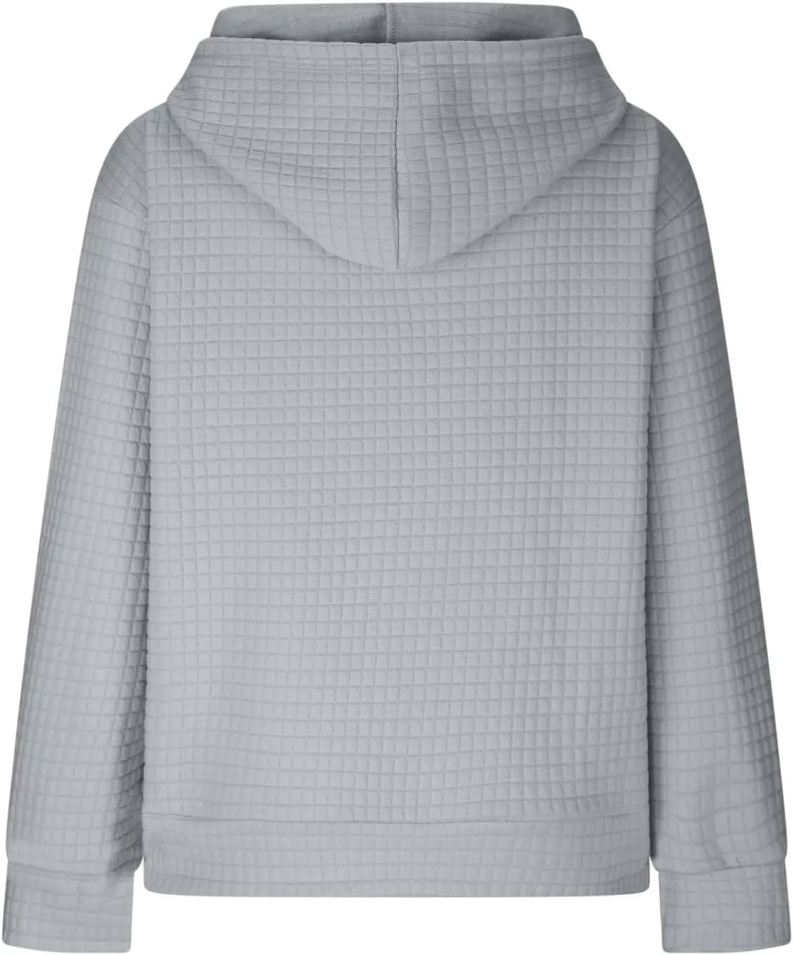 Oversized Hoodies for Women Trendy Casual Waffle Sweatshirt Y2k Drawstring Long Sleeve Pullover Cute Hoodie w/Pockets