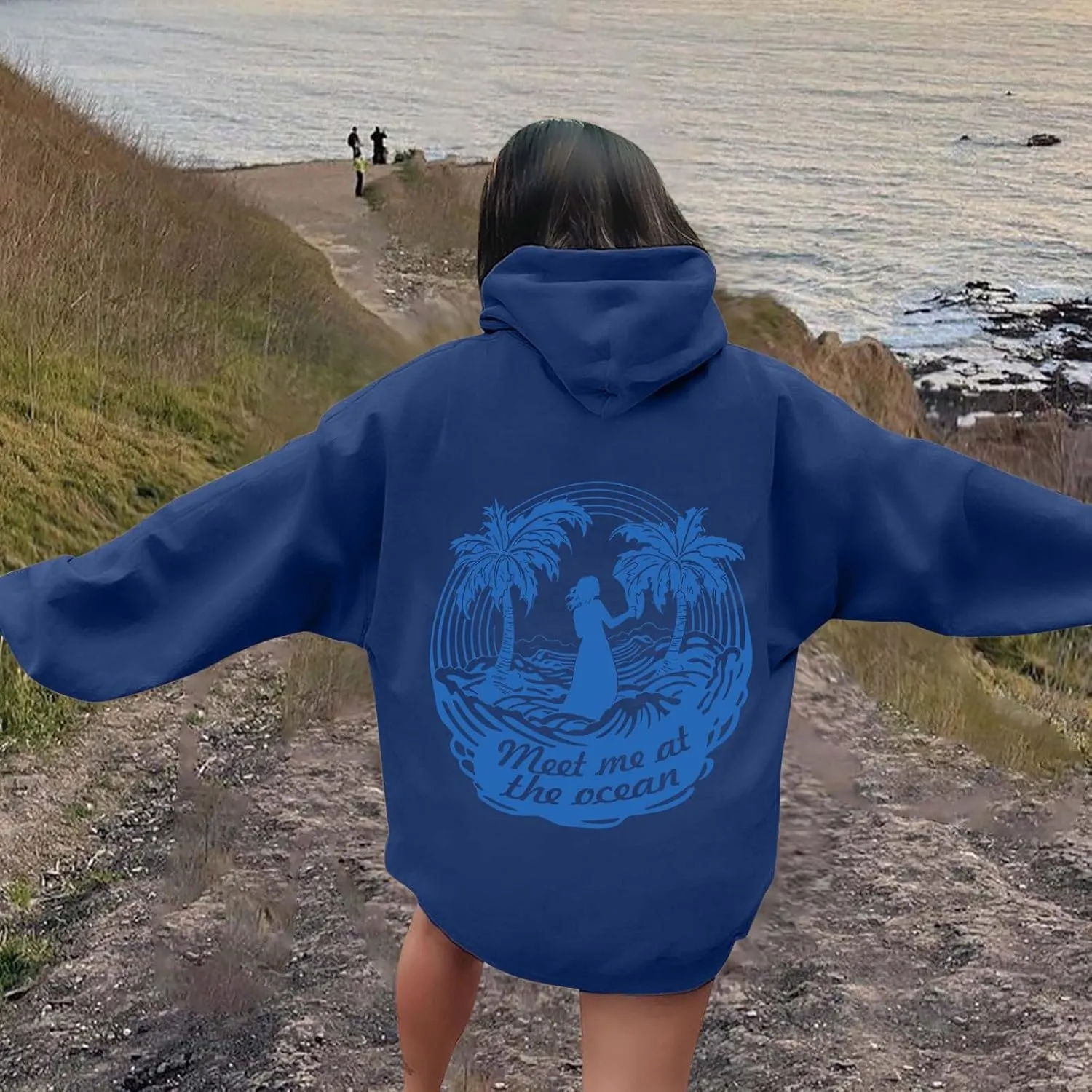 Oversized Sweatshirt for Women Oversized Pullover for Women Hoodies for Women Letter Print Hoodies Long Sleeved