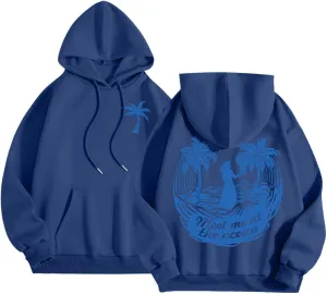 Oversized Sweatshirt for Women Oversized Pullover for Women Hoodies for Women Letter Print Hoodies Long Sleeved