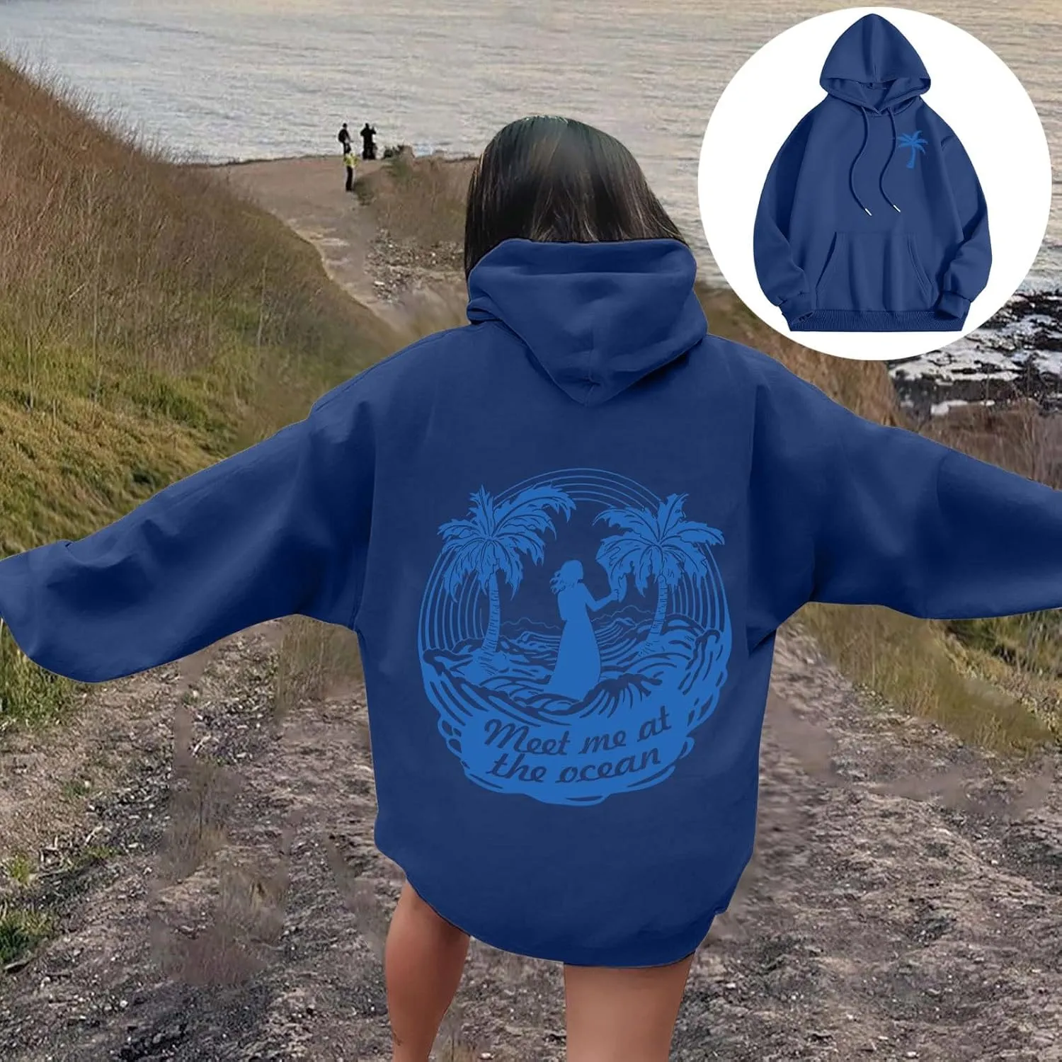 Oversized Sweatshirt for Women Oversized Pullover for Women Hoodies for Women Letter Print Hoodies Long Sleeved