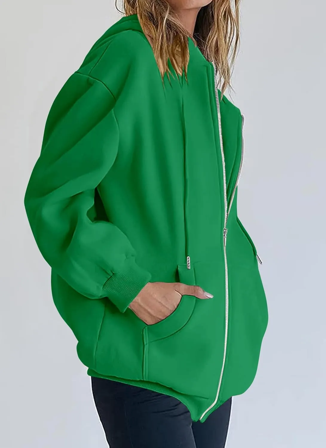 PRETTYGARDEN Women's Zip Up Y2K Hoodies Casual Long Sleeve Track Jackets with Pockets
