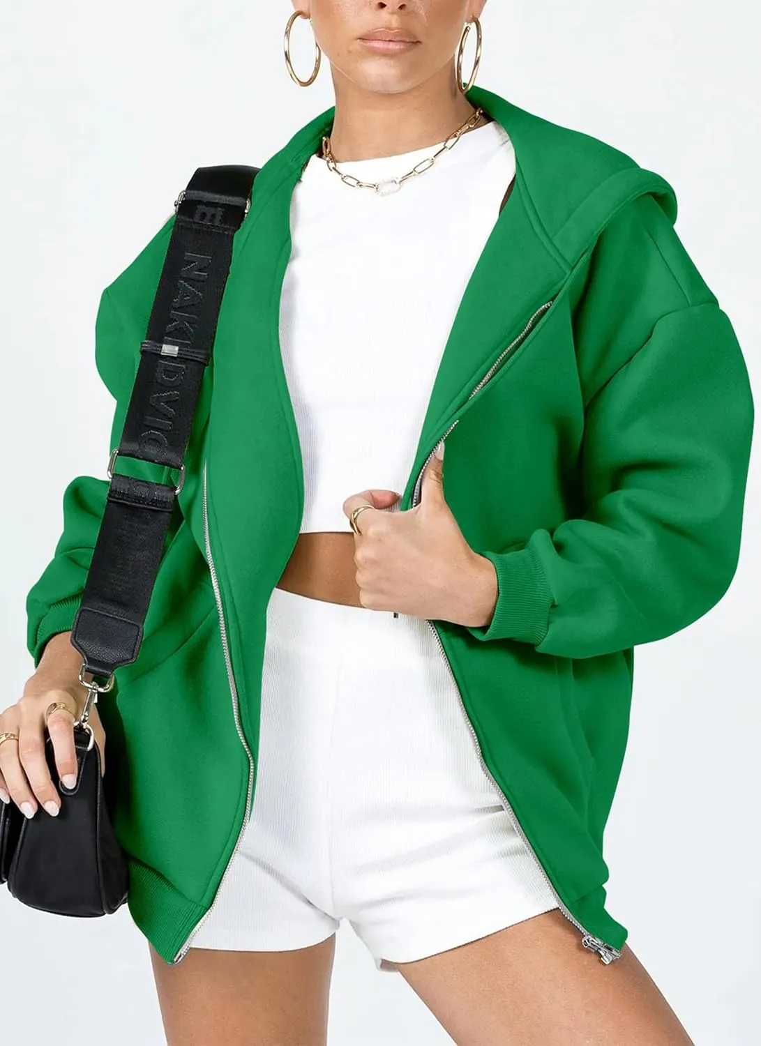 PRETTYGARDEN Women's Zip Up Y2K Hoodies Casual Long Sleeve Track Jackets with Pockets