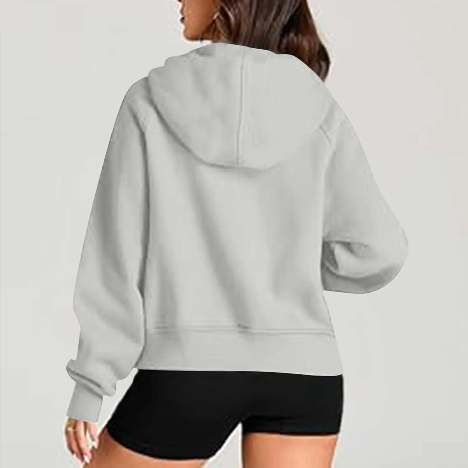 Pullover Sweaters for Women Quarter Zip Pullover Collared Sweater with Hood Oversized Zip Up Hoodie for Women
