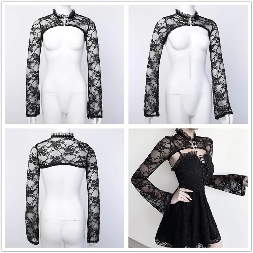 Punk Shrug for Women or Teen Girls Gothic Goth Crop Top