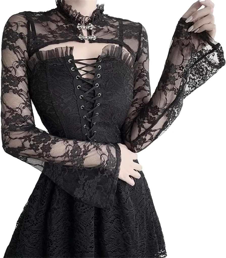 Punk Shrug for Women or Teen Girls Gothic Goth Crop Top