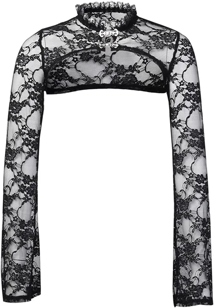 Punk Shrug for Women or Teen Girls Gothic Goth Crop Top