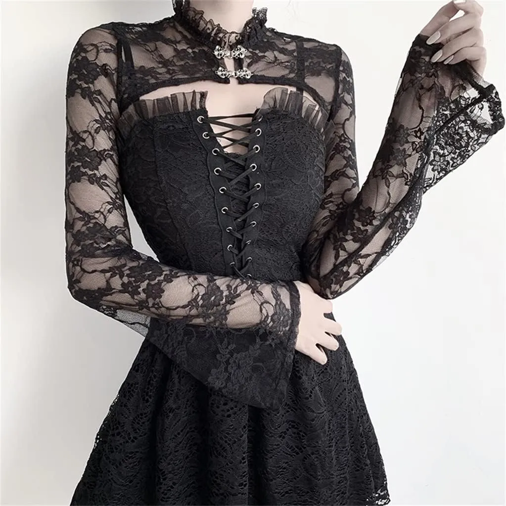 Punk Shrug for Women or Teen Girls Gothic Goth Crop Top