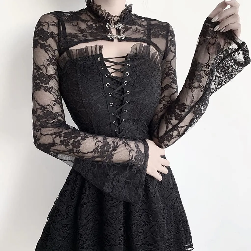 Punk Shrug for Women or Teen Girls Gothic Goth Crop Top