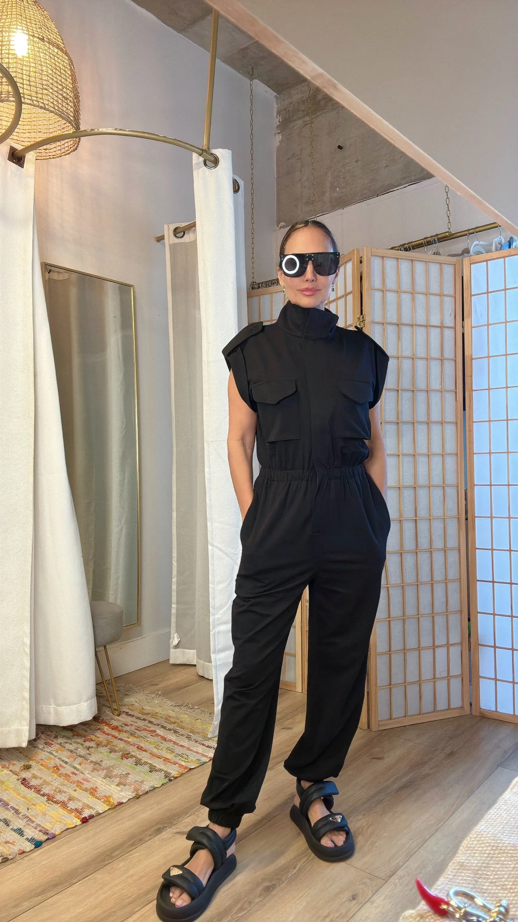 "Astrid's Chic Flannel Jumpsuit for Spring"