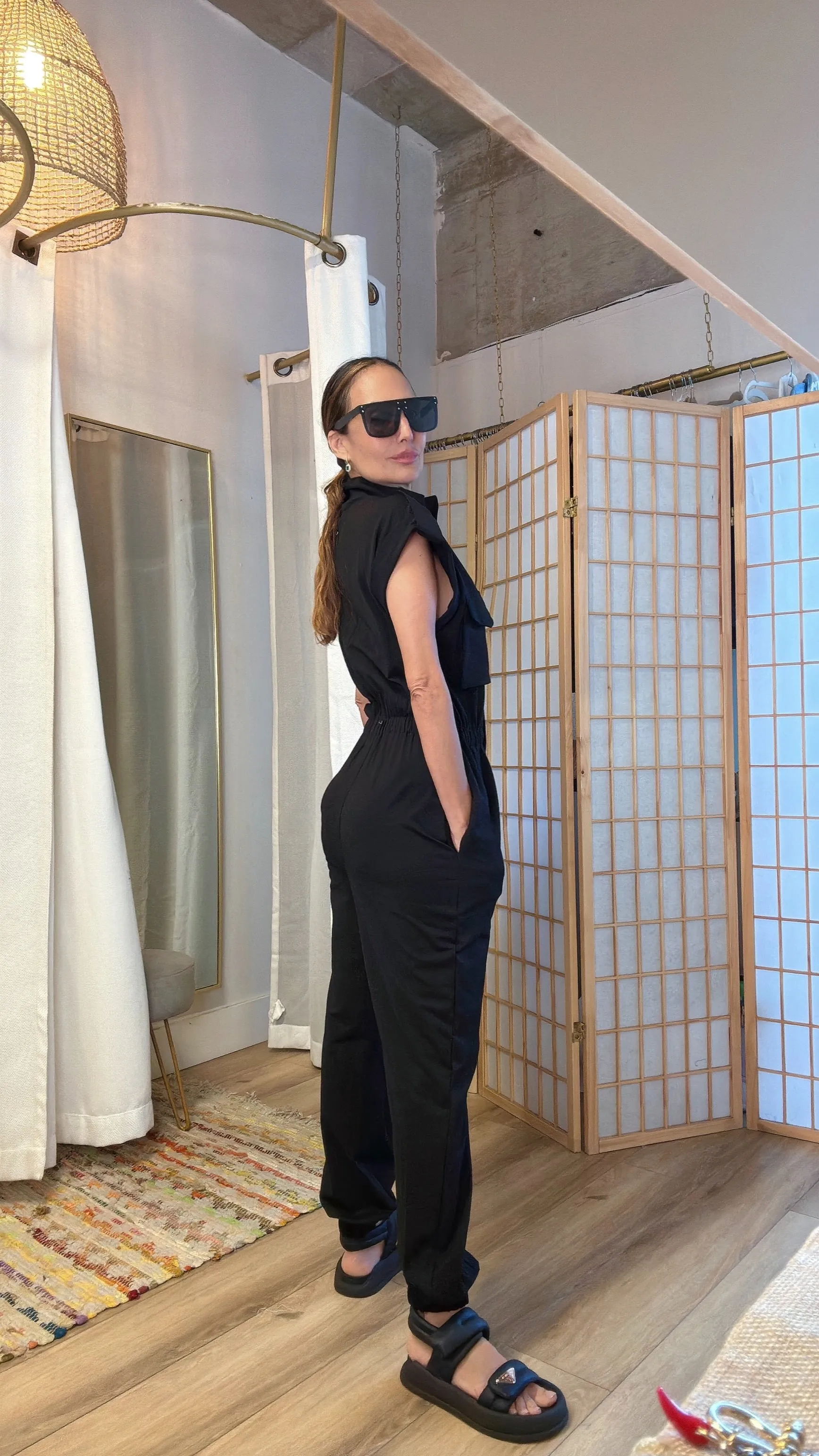 "Astrid's Chic Flannel Jumpsuit for Spring"