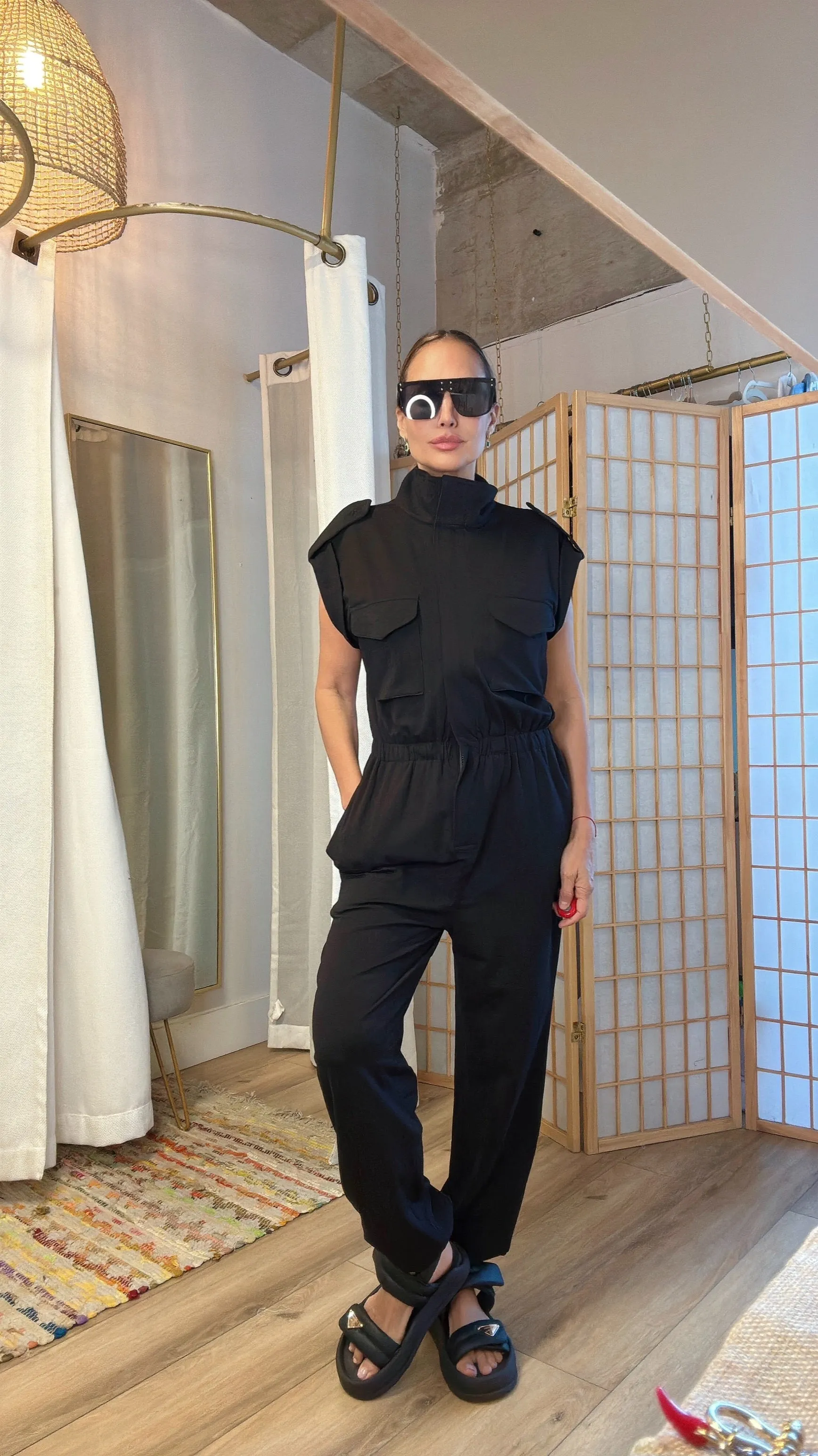 "Astrid's Chic Flannel Jumpsuit for Spring"