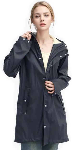 Rain Jackets for Women, Rain Coats Long Hooded Outdoor Waterproof Windbreaker Women's Trench Coat