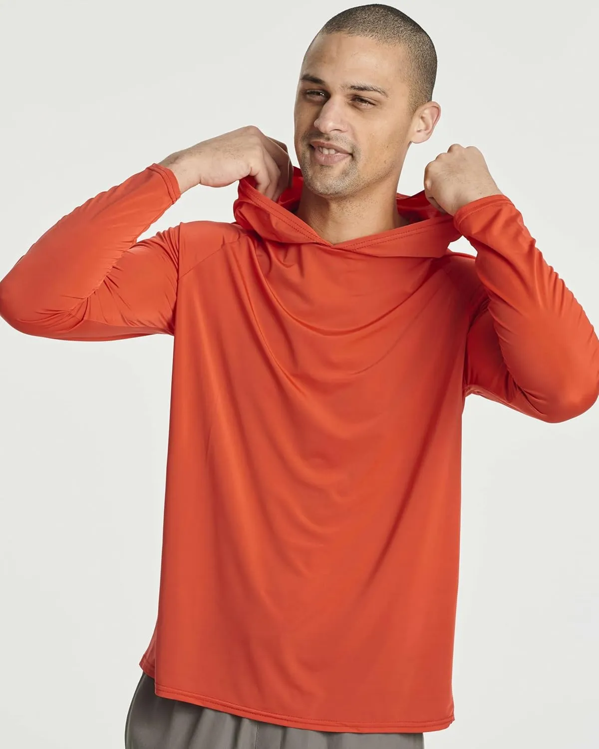 Real Essentials 3 Pack: Men's Rash Guard Hoodie Sweatshirt Sun Protection UPF Fishing Shirt (Available in Big & Tall)