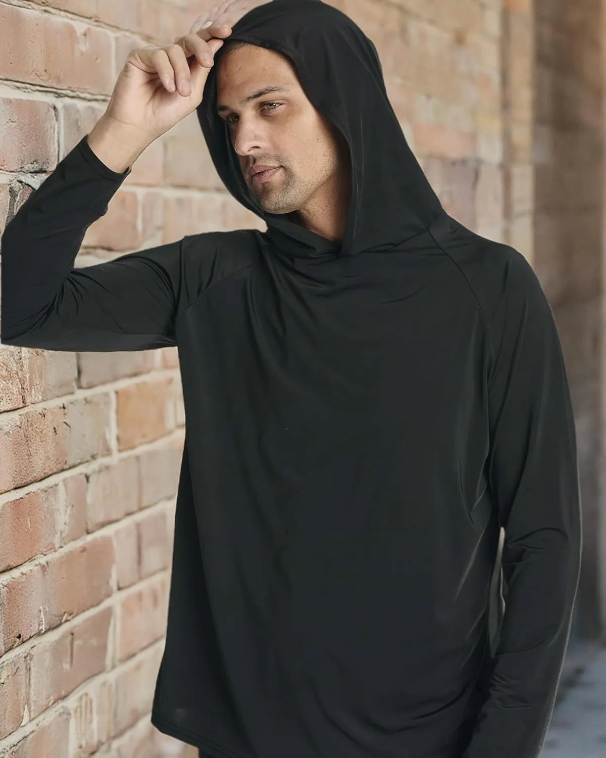Real Essentials 3 Pack: Men's Rash Guard Hoodie Sweatshirt Sun Protection UPF Fishing Shirt (Available in Big & Tall)