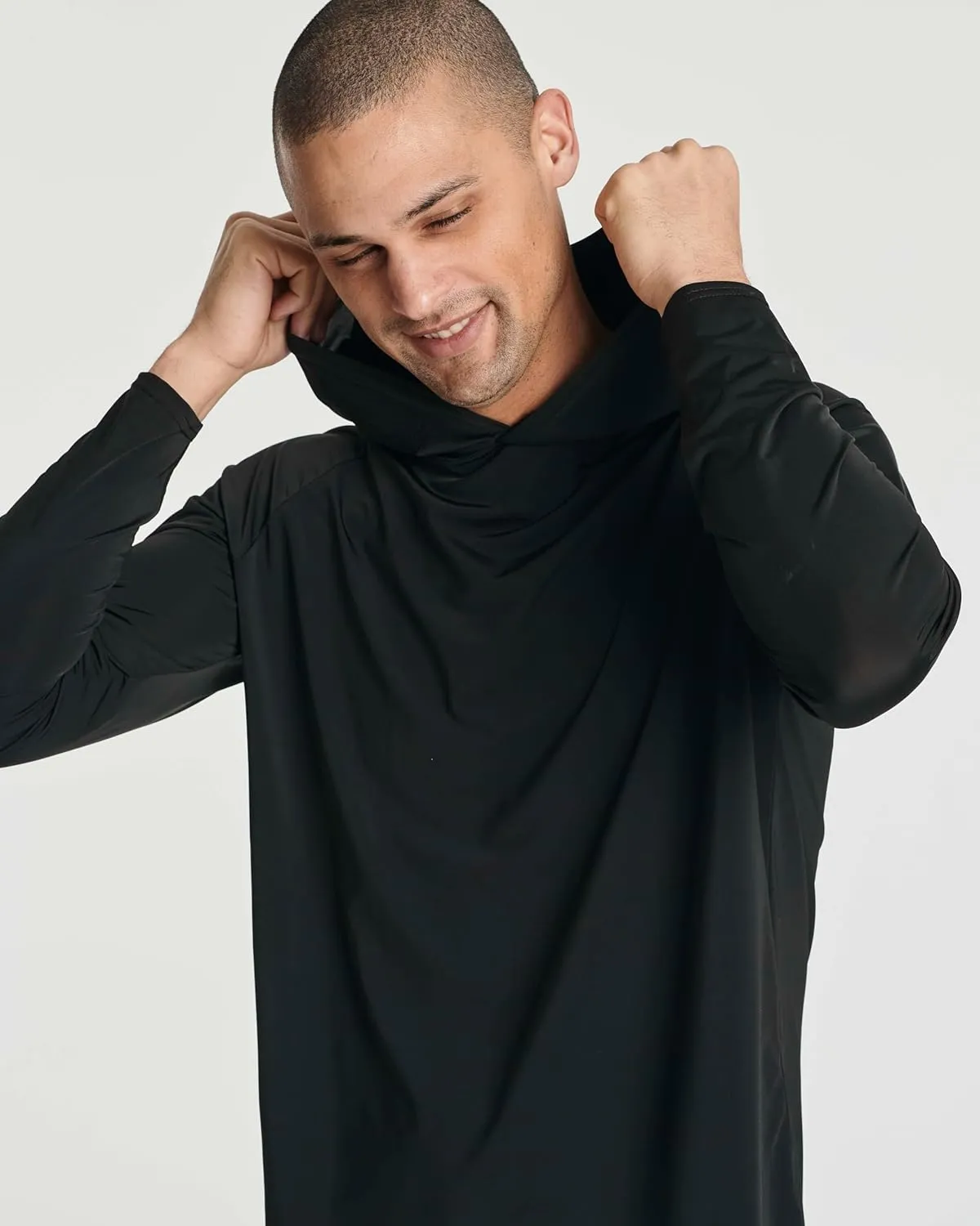 Real Essentials 3 Pack: Men's Rash Guard Hoodie Sweatshirt Sun Protection UPF Fishing Shirt (Available in Big & Tall)