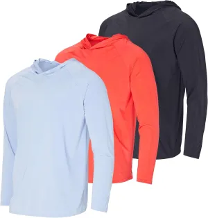Real Essentials 3 Pack: Men's Rash Guard Hoodie Sweatshirt Sun Protection UPF Fishing Shirt (Available in Big & Tall)