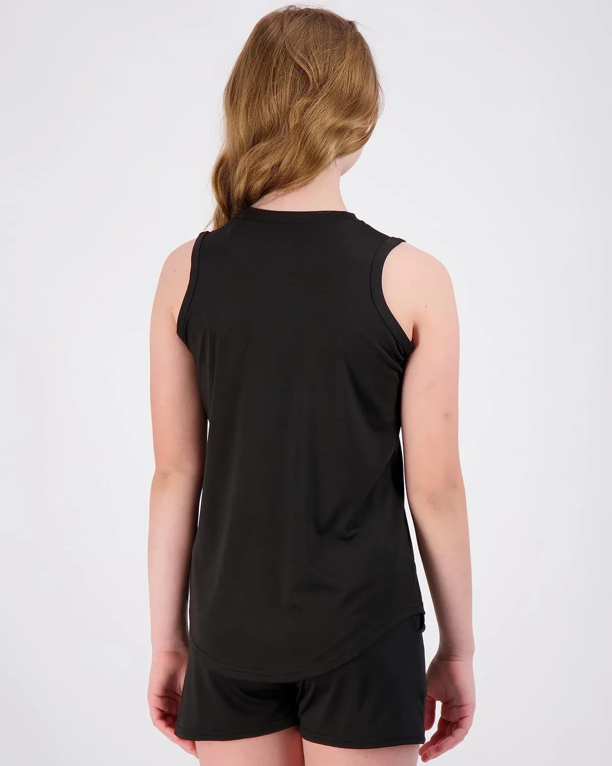 Real Essentials 4 Pack: Girls Active Dry Fit Performance Tank Top
