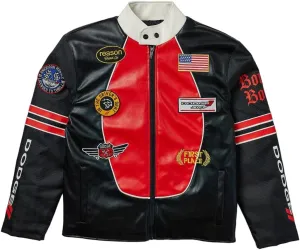 Reason Mens Moto Jacket, Casual Fashion Outerwear, Lightweight Waterproof Zipper Jackets, Dodge Moto Jacket