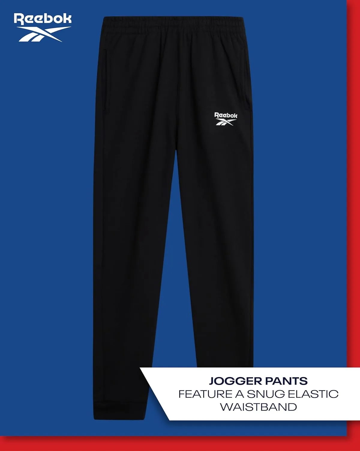 Reebok Boys' Active Tracksuit Set - 2 Piece Performance Fleece Varsity Jacket and Jogger Sweatpants for Boys (Sizes: 8-12)