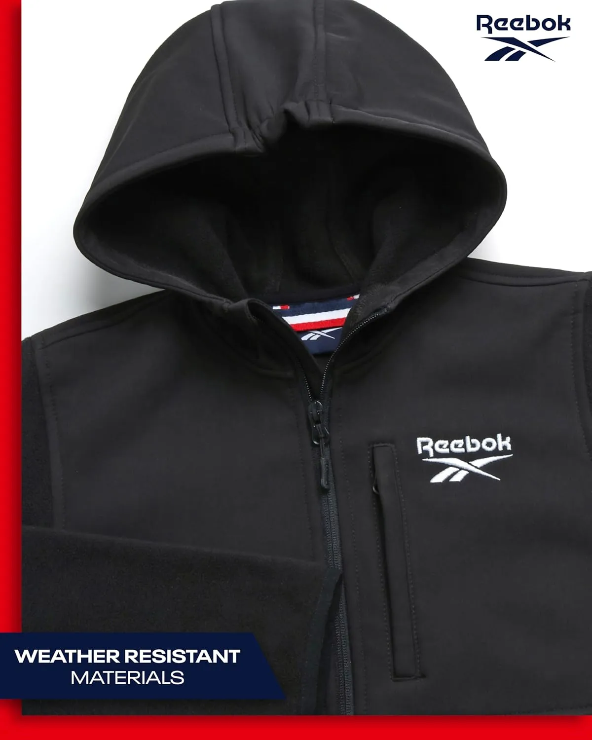 Reebok Boys' Jacket - Warm Polar Fleece Zip Up Hoodie Jacket for Boys - Lightweight Athletic Boy's Comfort Hoodie (4-20)