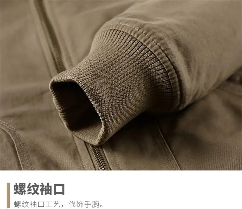 REHJJDFD Men Thicken Fleece Warm Winter Jacket Jackets Male Coat Men Parkas Wool Winter Men's Cotton-Padded Warm Jackets