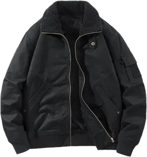 REHJJDFD Men Thicken Fleece Warm Winter Jacket Jackets Male Coat Men Parkas Wool Winter Men's Cotton-Padded Warm Jackets