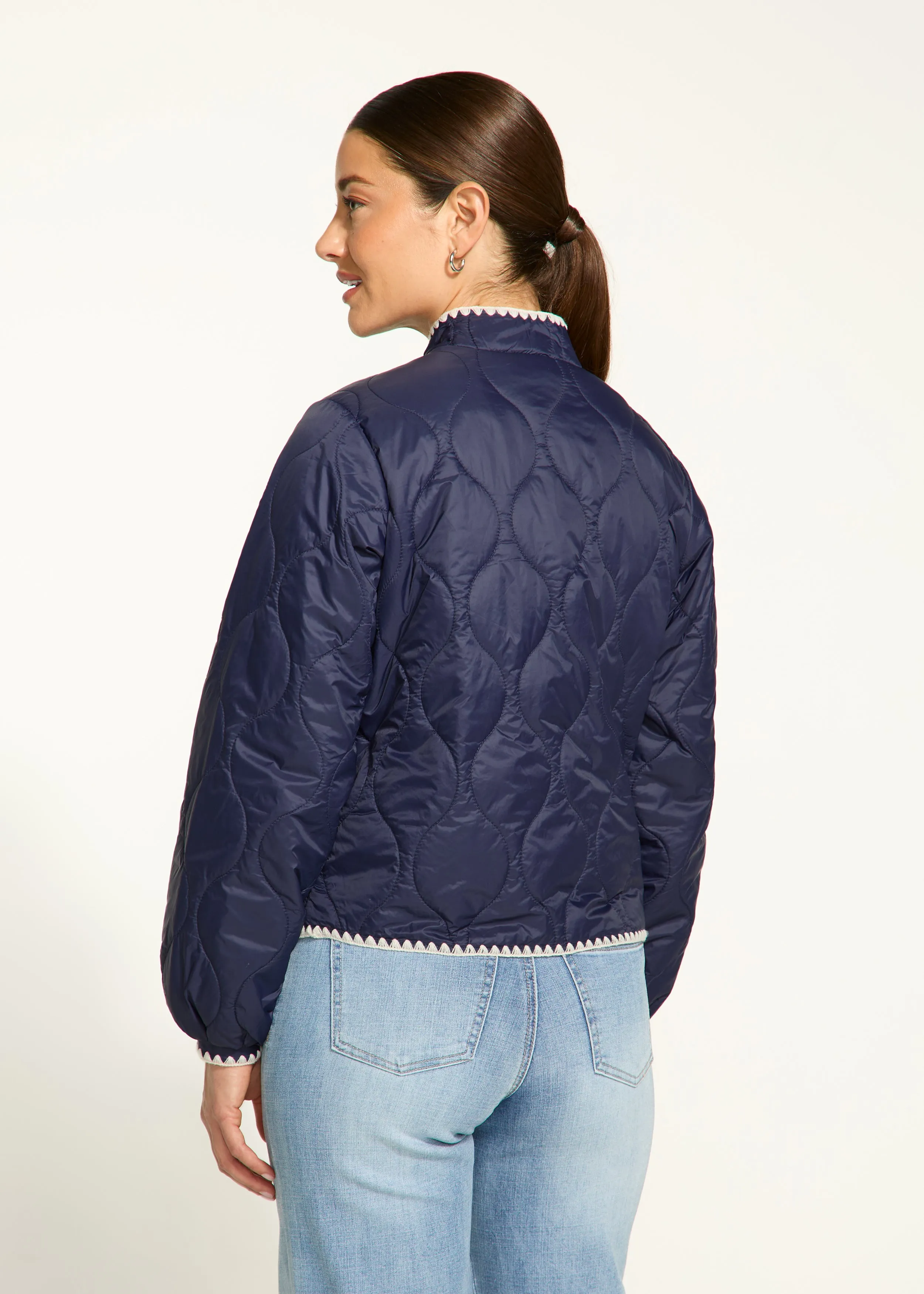 Reversible Lightweight Puffer, Red/Navy