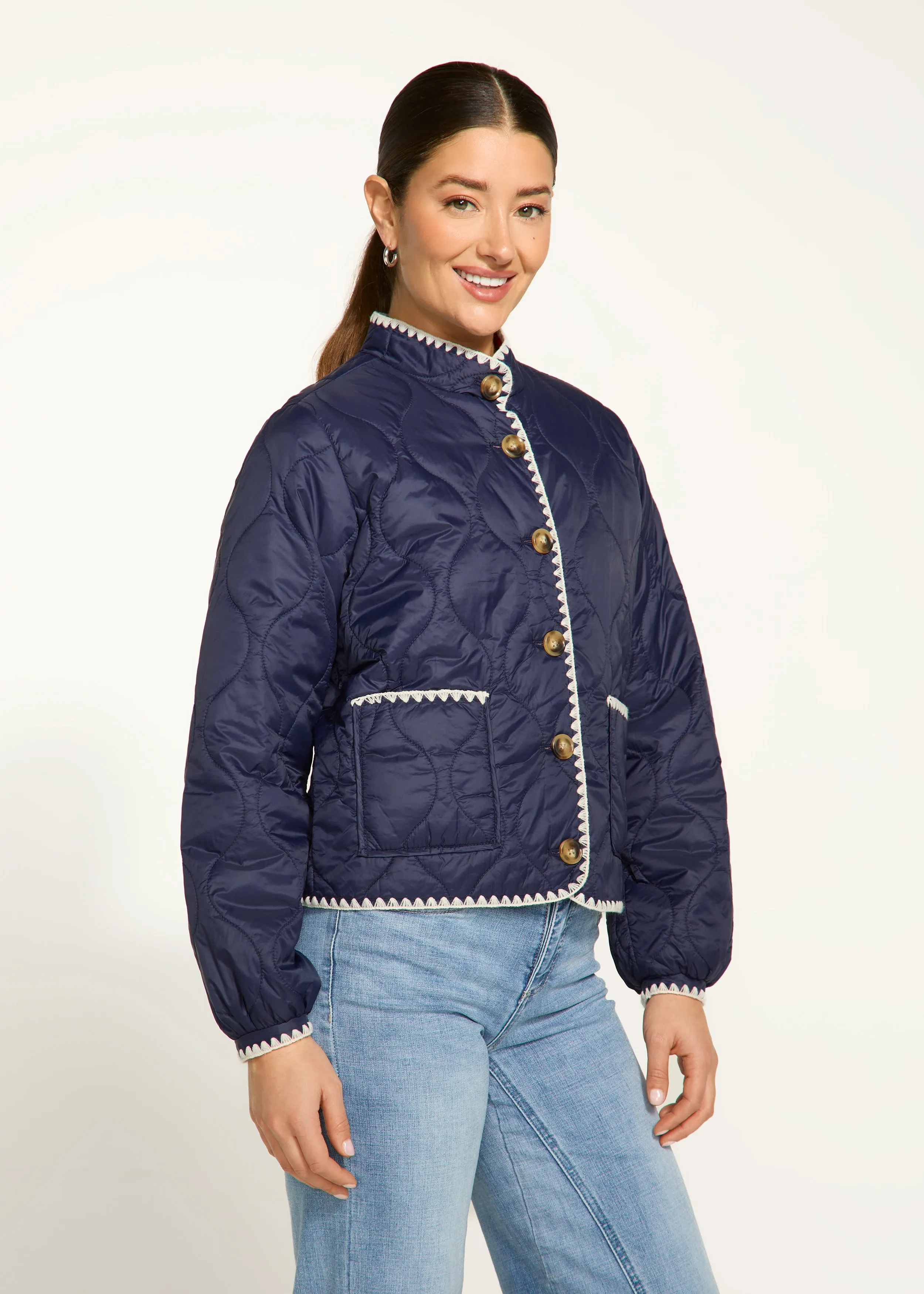 Reversible Lightweight Puffer, Red/Navy