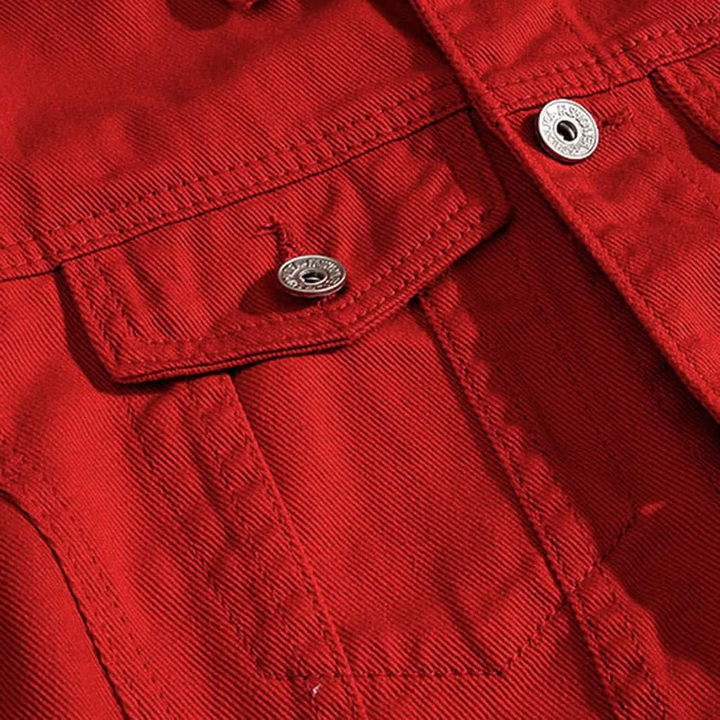 Ripped Denim Jacket for Men Casual Style Autumn Cardigan Jacket Hip Pop Jacket