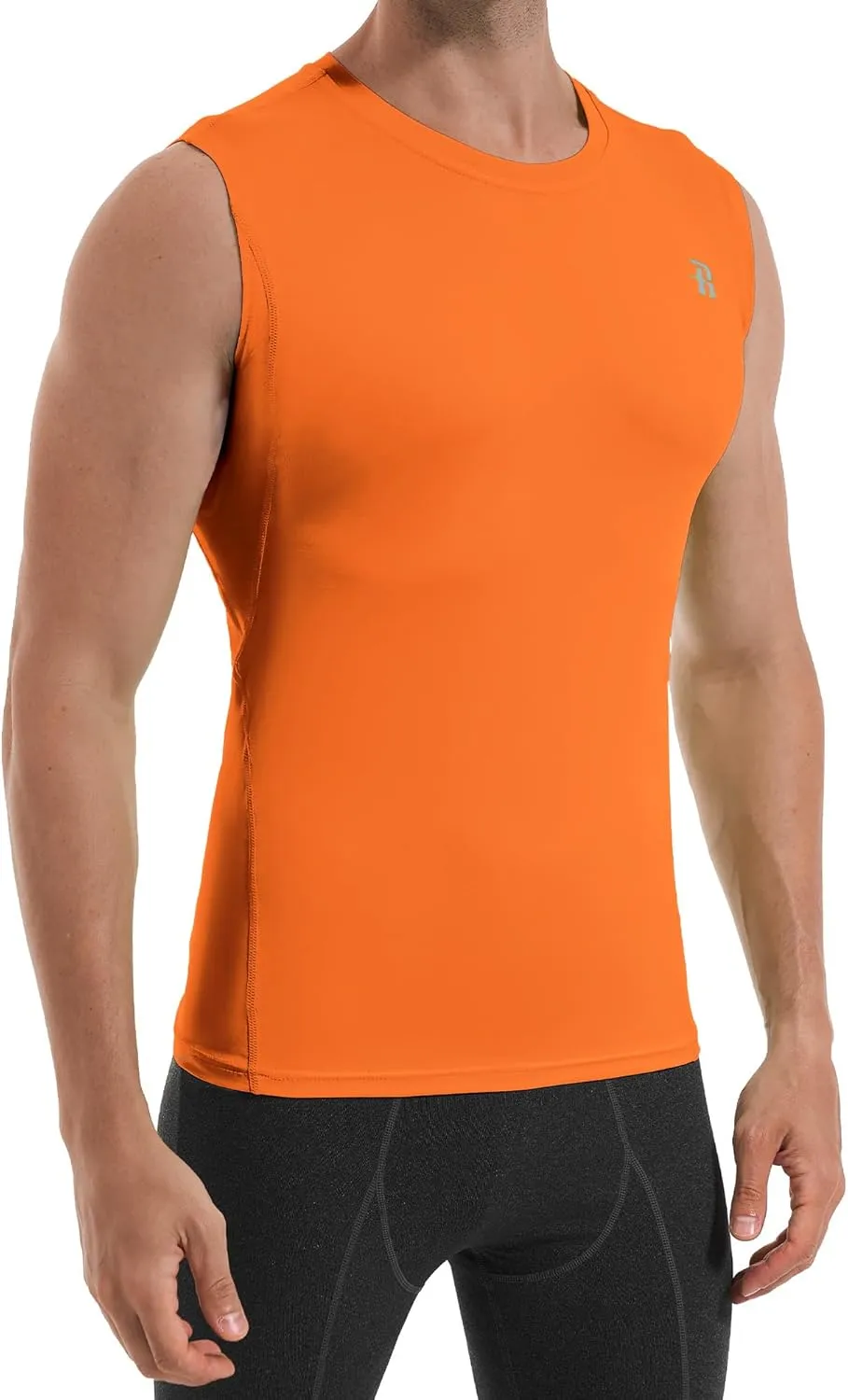 Runhit Sleeveless Compression Shirt Men Tank Top Athletic Muscle Shirts for Men