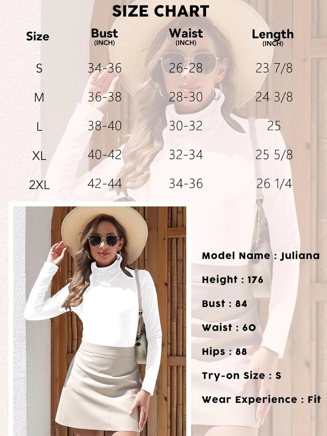 SHAPERIN Women's Turtleneck Long Sleeve Shirt Mock Turtle Neck Fitted Slim Fits T Shirt Basic Tight Tops Tee
