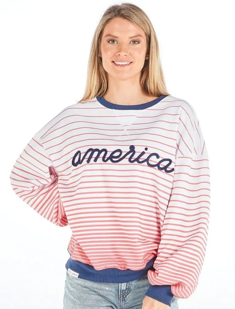 Simply Southern French Terry Crew Neck Sweater