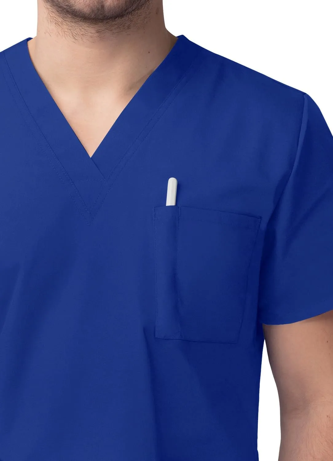 Sivvan Unisex Scrubs - Classic V-Neck Top & Drawstring Pants Scrub Set