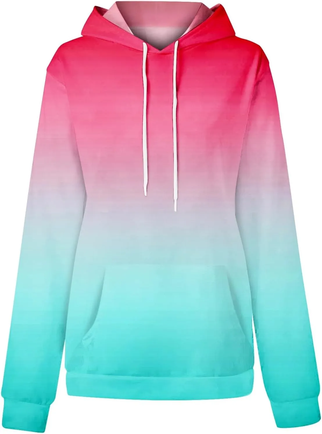 slqdgmryz Womens Oversized Hoodie Plus Size Tie Dye Preppy Swaetshirt with Pockets Comfort Cute Hoodies for Teen Girls