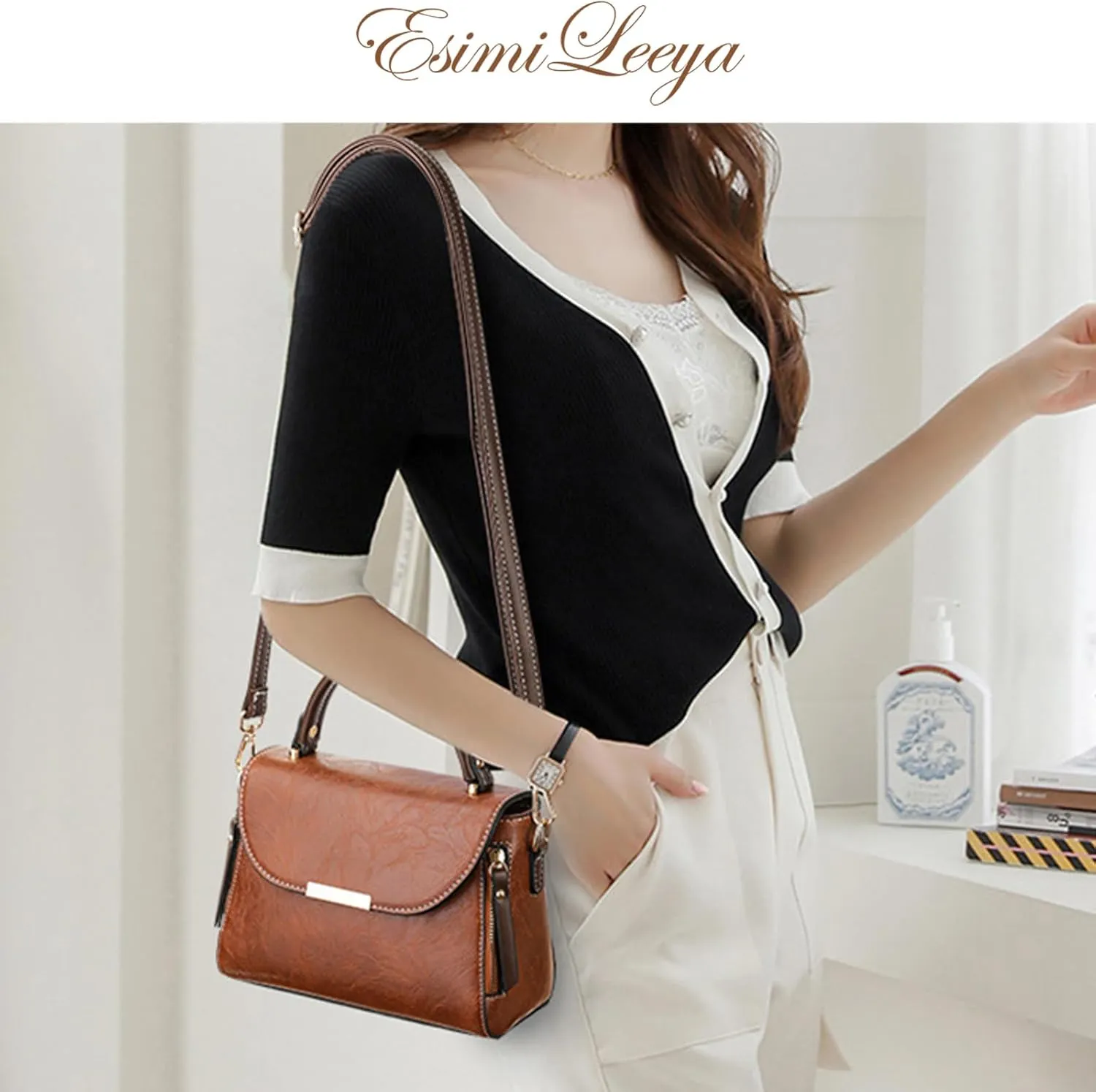 Small Satchel Purses for Women with Top Handle Women's Crossbody Shoulder Handbags