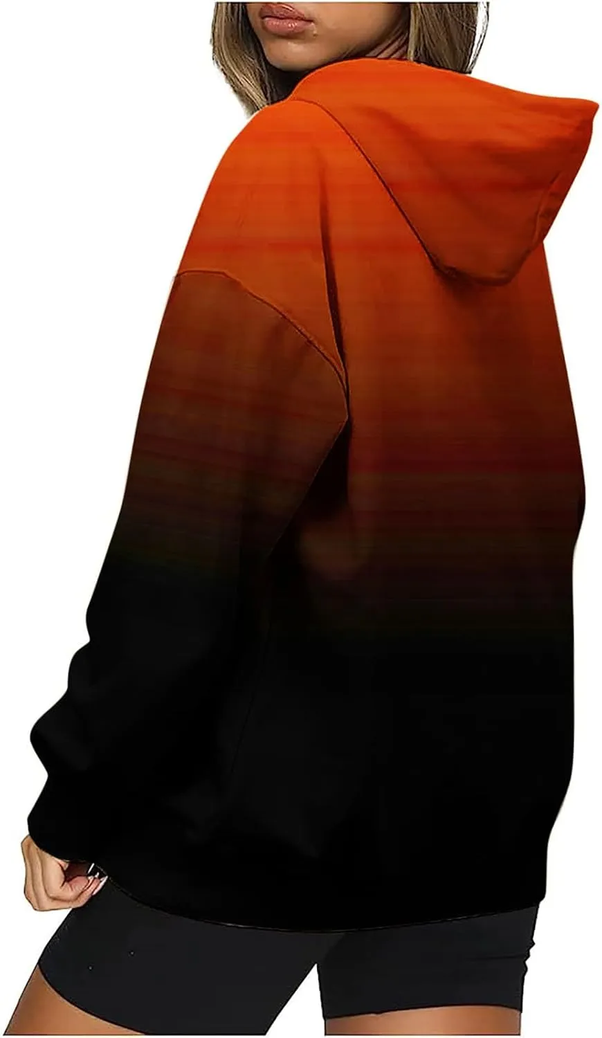 SMIDOW Oversized Hoodies For Women Trendy 2024 Gradient Plus Size Pullover Tops Teen Girls Fall Outfits Hooded Sweatshirt