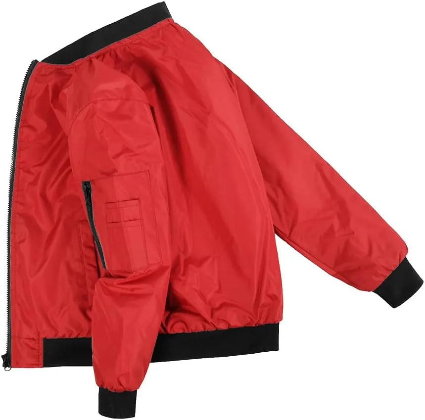 SNOW DREAMS Boys Girls Bomber Jacket Flight Jackets Spring Varsity Jacket