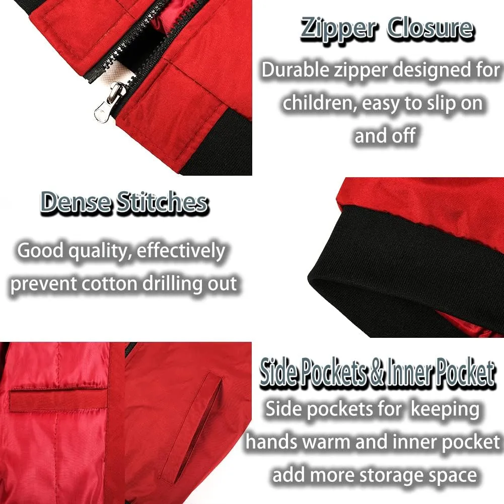 SNOW DREAMS Boys Girls Bomber Jacket Flight Jackets Spring Varsity Jacket